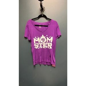 Momster Purple V-neck T-shirt